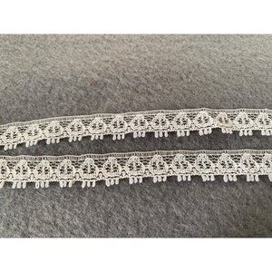 Vintage 1970 Plains Textile Corporation 1/4" White Insertion Entredeux Trim 3 yd